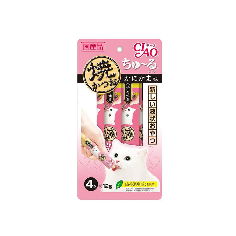 CIAO Grilled Tuna Churu Puree Crab Flavor Wet Cat Treats
