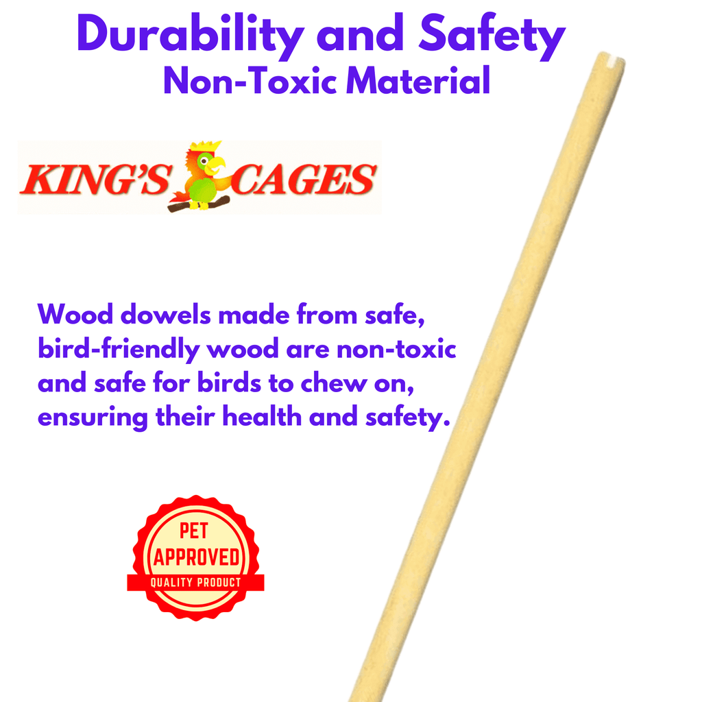 Universal Pine Dowel Perch 20 1/2" Long X 1/2" (Fits Kings Cages ES 2016)