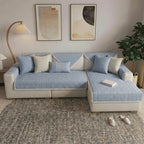 Breathable Woven Cotton Linen Non-Slip Sectional Couch Cover