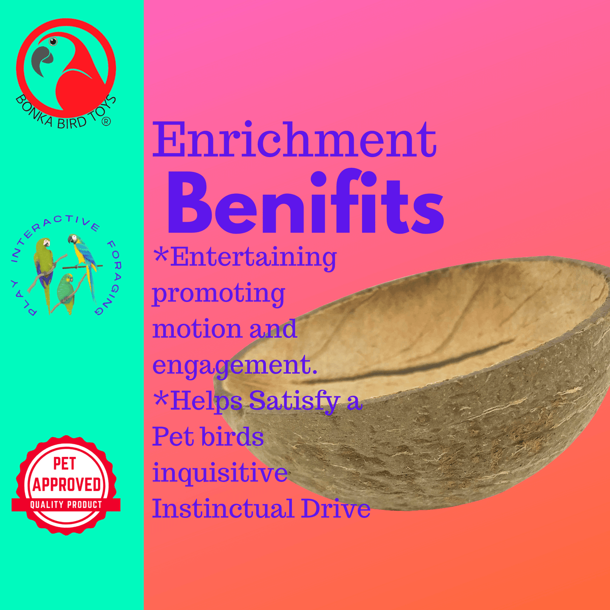 2054 Coconut Cup Flat Base