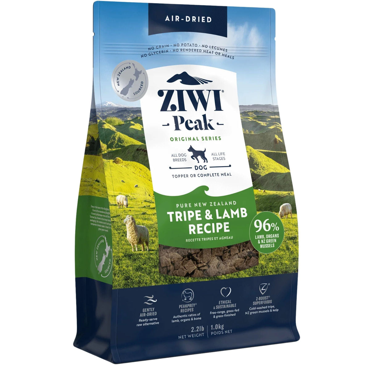 ZIWI Peak Dog Food Air Dried Tripe & Lamb