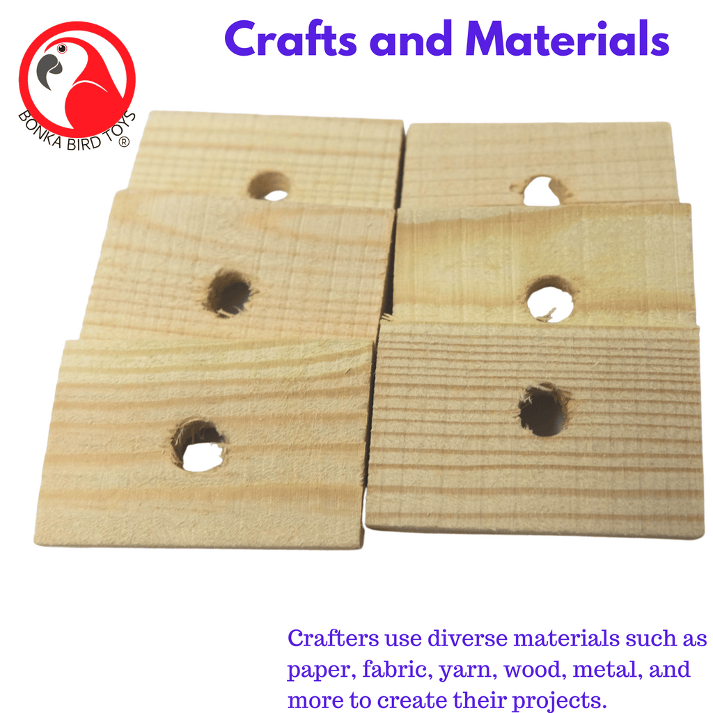 Pack6 2" Wooden Pine Block Slats