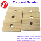 Pack6 2" Wooden Pine Block Slats