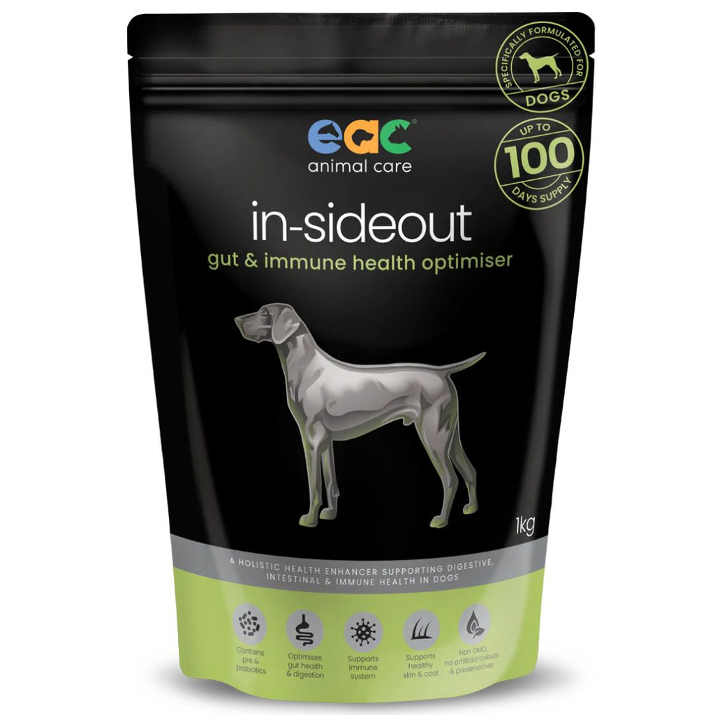EAC Animal Care in-Sideout Dog formula - Pre & Probiotic Natural Nutraceutical Supplement for Dogs