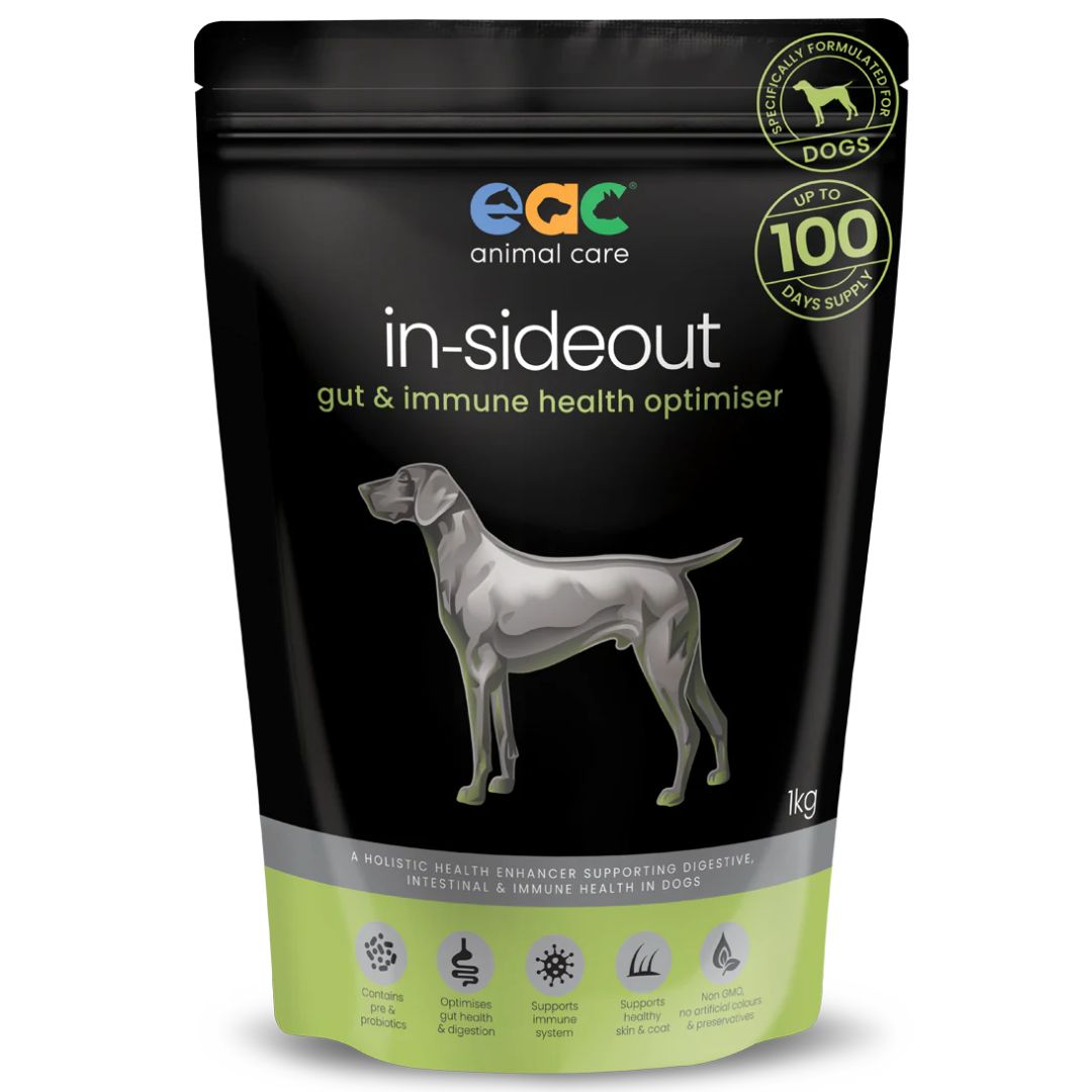 EAC Animal Care in-Sideout Dog formula - Pre & Probiotic Natural Nutraceutical Supplement for Dogs