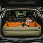 Large Deluxe Faux Leather Dog Car Seat Booster Bed - Urban Voyager