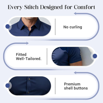🏖️Summer cool-down deal: just £11.99! 😎🇬🇧  Men's Non-Iron Shirts – Wrinkle-Free, Comfortable All Day & Perfect for Business or Casual👔✨