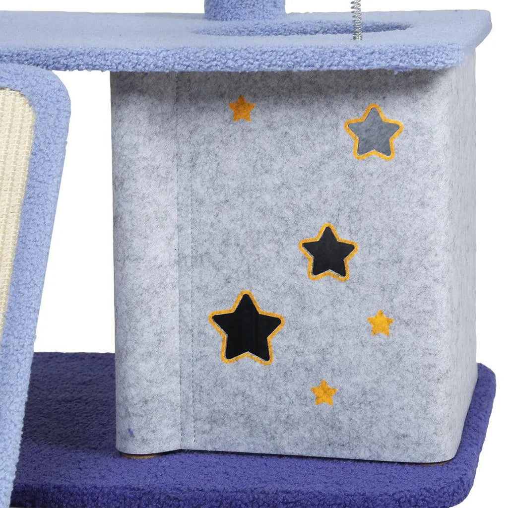 Cat Tree Post Scratching Multi-Level - Blue