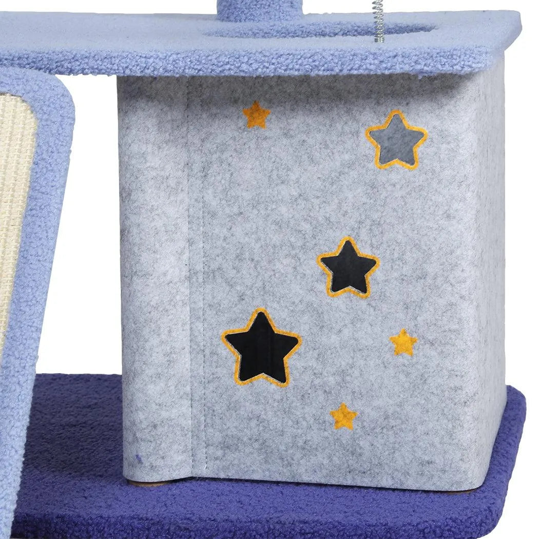 Cat Tree Post Scratching Multi-Level - Blue