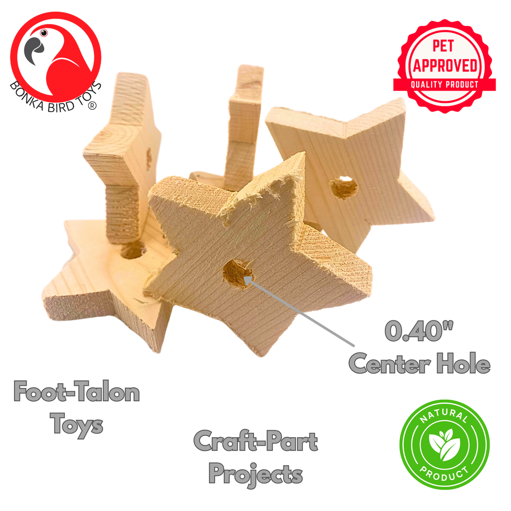 2682 Pk6 Jumbo Natural Wood Stars