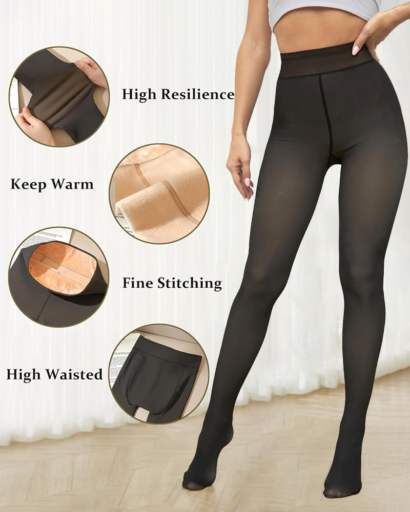 ❄️Winter Hot Sale 50% OFF 🤩Translucent Polyester Lined Tights