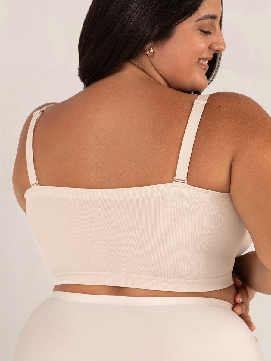 ⛱️Last Day Special Price ￡10.99!!🤩🔥Convertible Strapless Bandeau Bra with Wireless Comfort, Anti-Slip Grip & Removable Straps