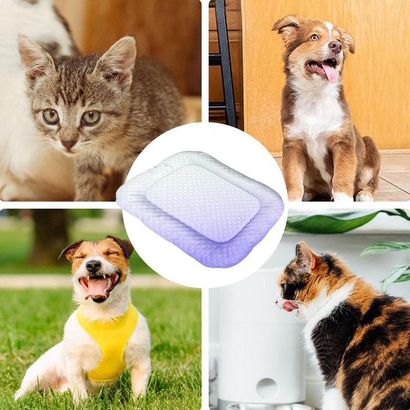 ⏳LAST DAY SALE ONLY￡9.99!!❄Pawchill™🇬🇧Pet Cooling Mat for Dogs & Cats 🐾  Naturally Cool Ice-Silk Pad • Breathable, Washable & Soft 🌿  For Floors, Sofas & Car Travel • Multiple Sizes • Gradient Colours ☀️🐶🐱