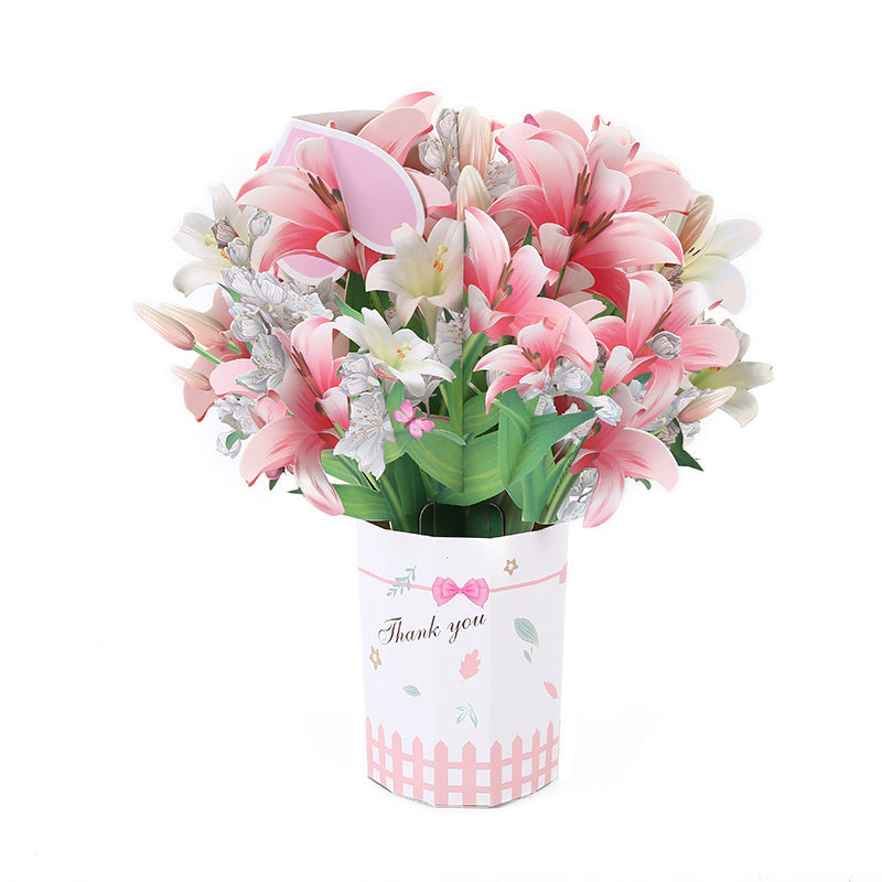 🏆35K+ SOLD! 🌼💌 Forever-Blooming 3D Flower Pop-Up Card– Personalized Love Message & Everlasting Bloom 🎁