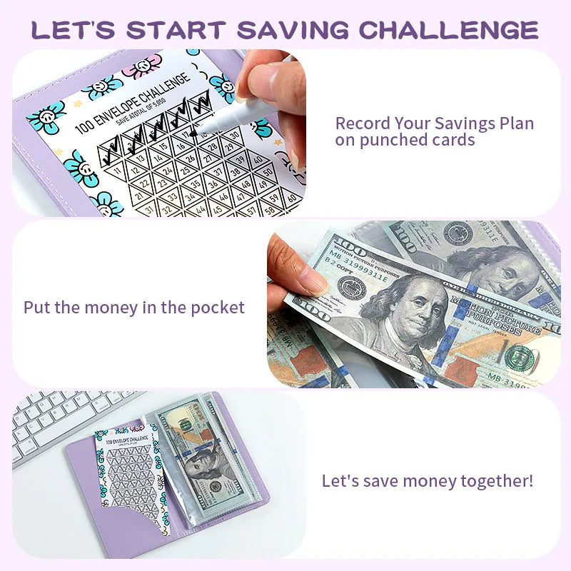 🔥BEST NEW YEAR GIFT £8.99!!🎁100 Envelope Savings Challenge Book💷