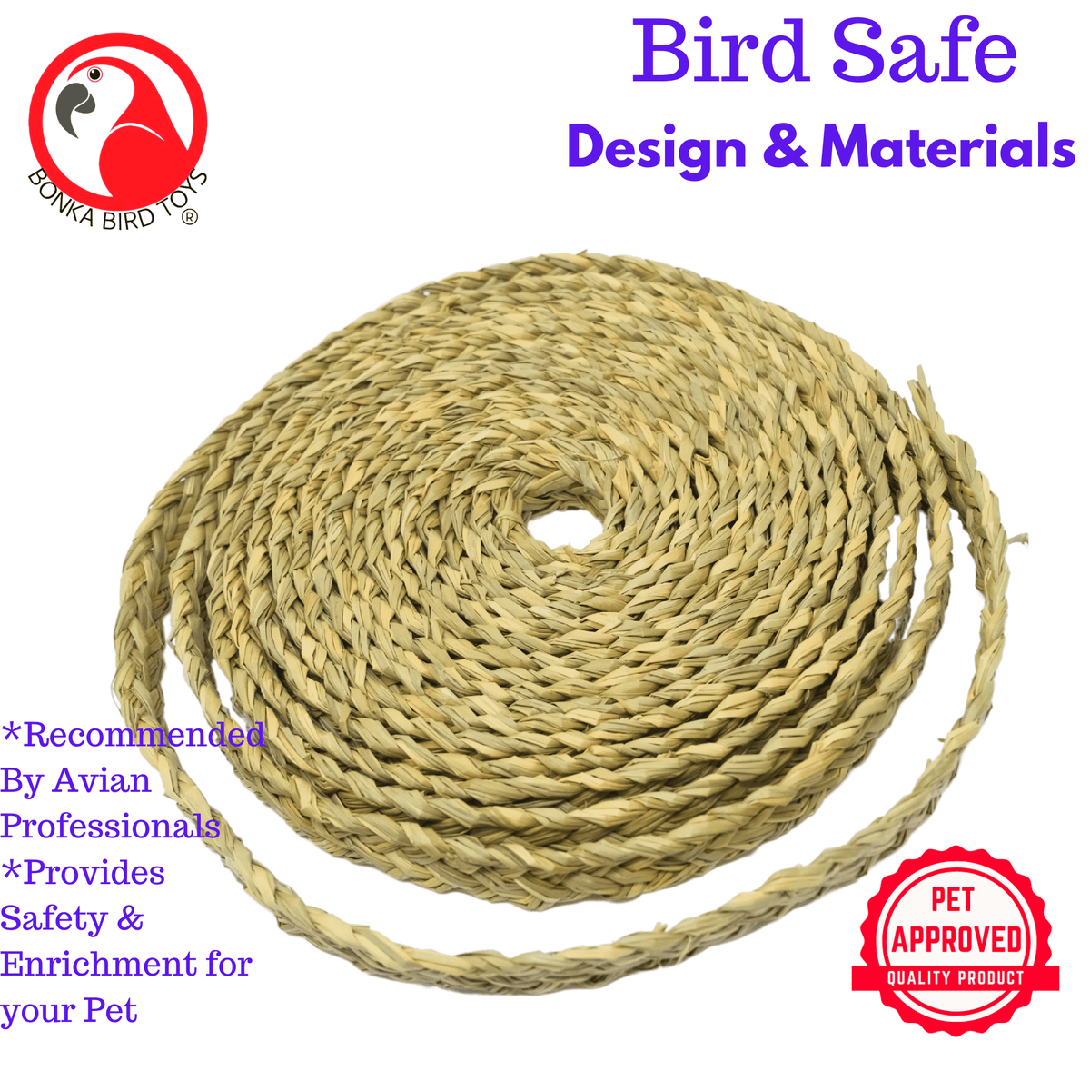 1254 7/8" Seagrass Braided Rope 20 Ft