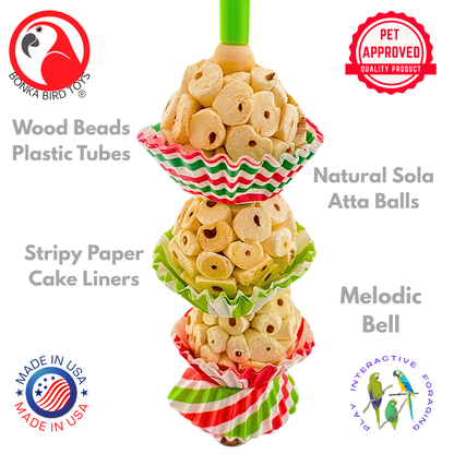 2747 Three Stripe Mini Cake Parrot Toy