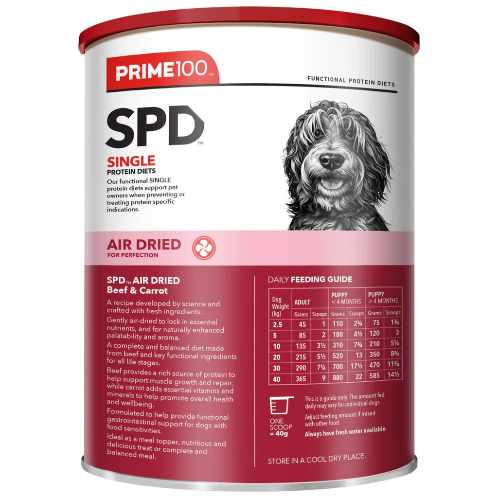 Prime100 SPD Air Dried Dog Food Beef & Carrot