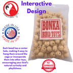 1249 Pk100 Wooden Pre-Drilled Beads