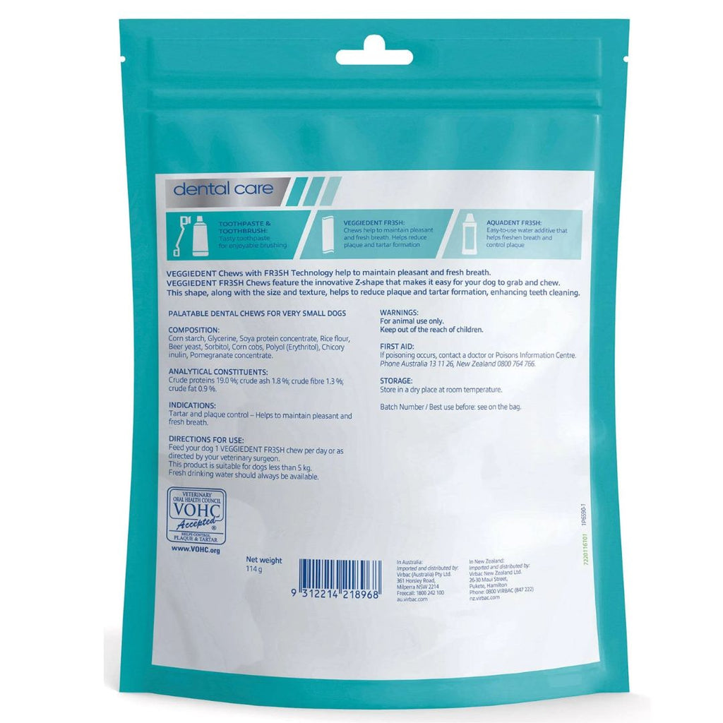 Virbac Veggiedent Fr3sh Dental Chews for Dogs