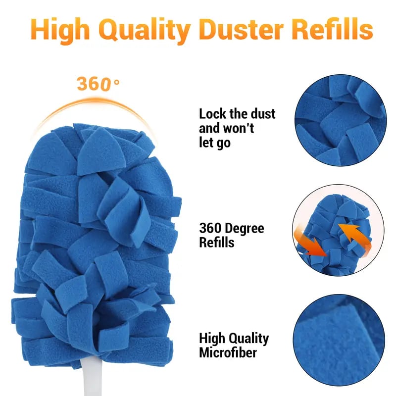 ⏰Last Day 60% OFF✨ 360° Electrostatic Duster Refills with Duster handles — The Sustainable Choice for a Dust-Free Home