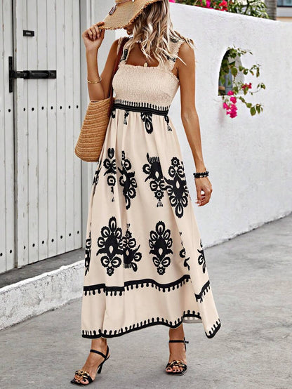 🔥🔥LAST DAY SALE 49% OFF🏖️Women’s Summer Print Sleeveless Flowy Long Dress