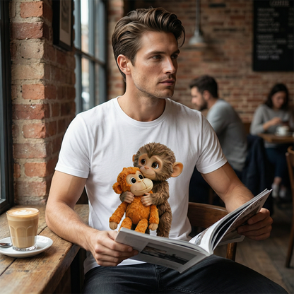 💥Summer Hot Sale 50% OFF💥Unisex Monkey Hugging Toy Graphic T-Shirt
