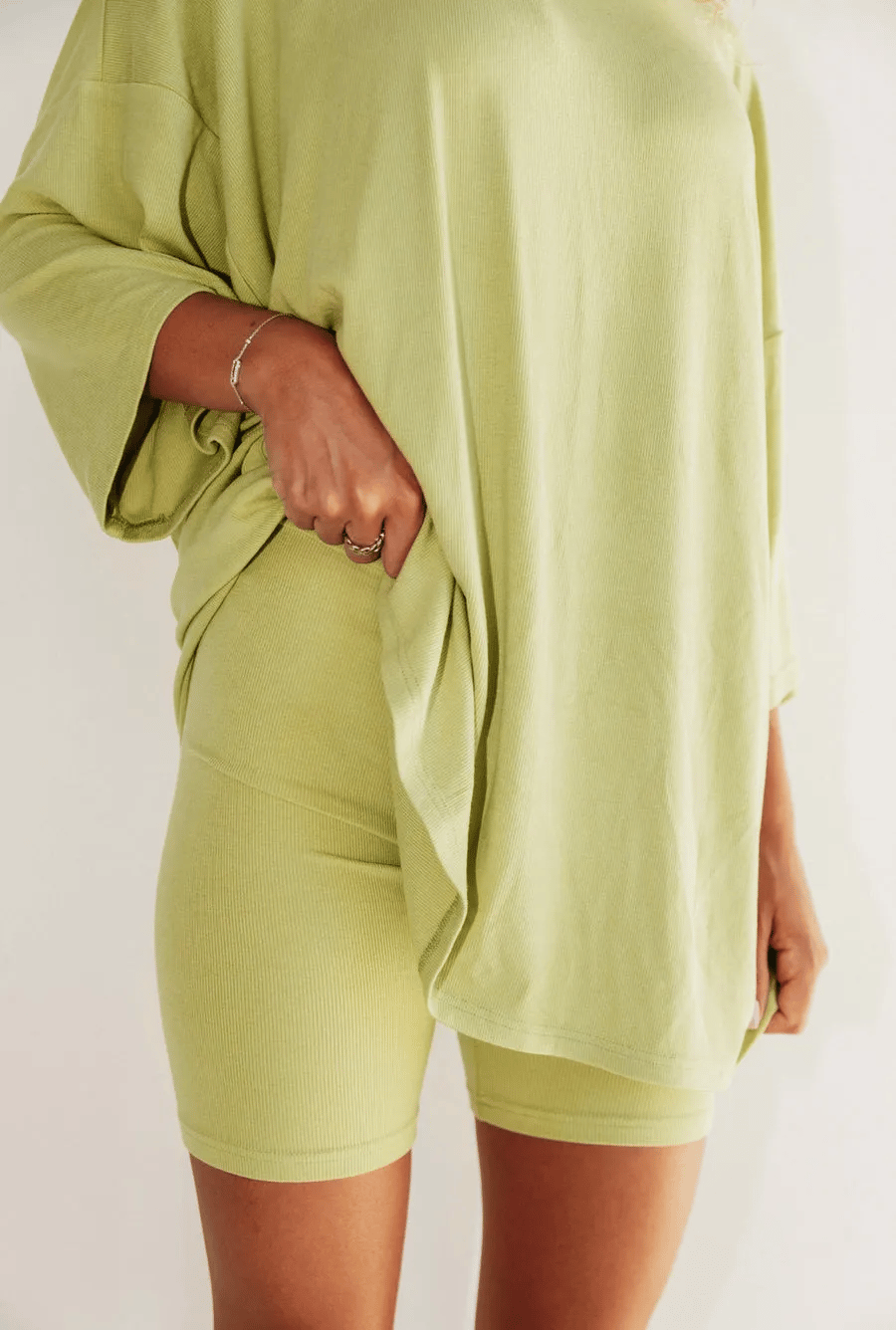 🎁Hot Sale⏳Oversized Tee & Biker Outfit Lounge Short Set