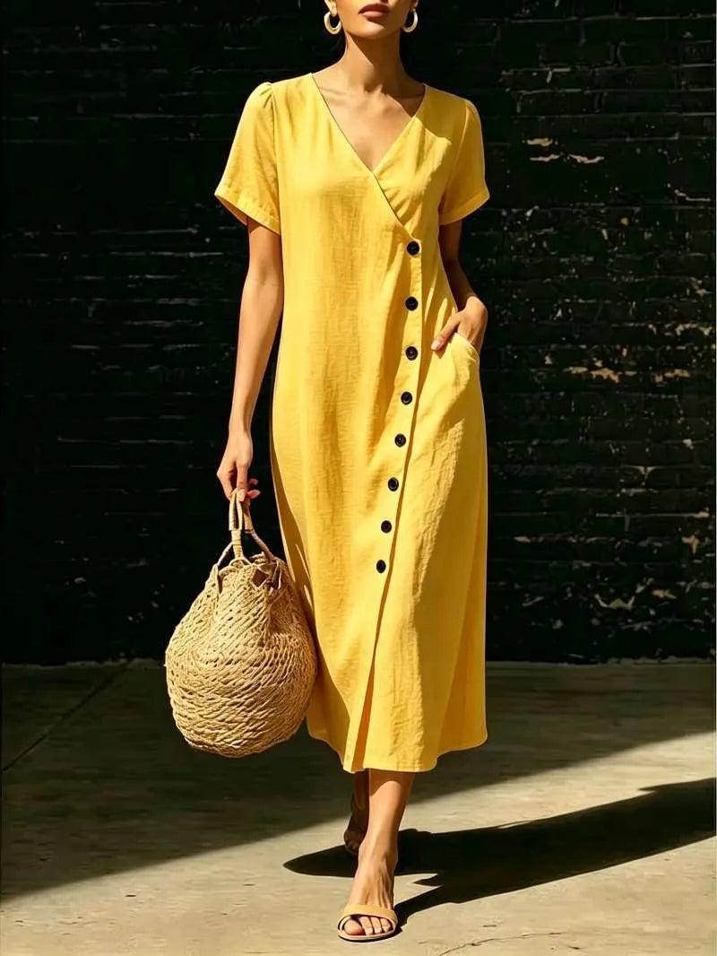 Seasonal Clearance Sale🔥8-PackOnly $34.9 Casual and stylish V-neck dress for beach vacation