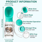 We Own You Photo - Personalized Pet Water Bottle With Drinking Feeder