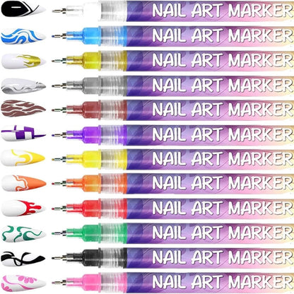 🎁New Year Sale 70% OFF!!💅🎨12 Colors Nail Art Pens Set