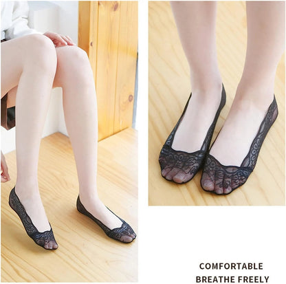 (🎁2024 Hot Sale🎁)🧦 Lace No Show Liner Socks for Women
