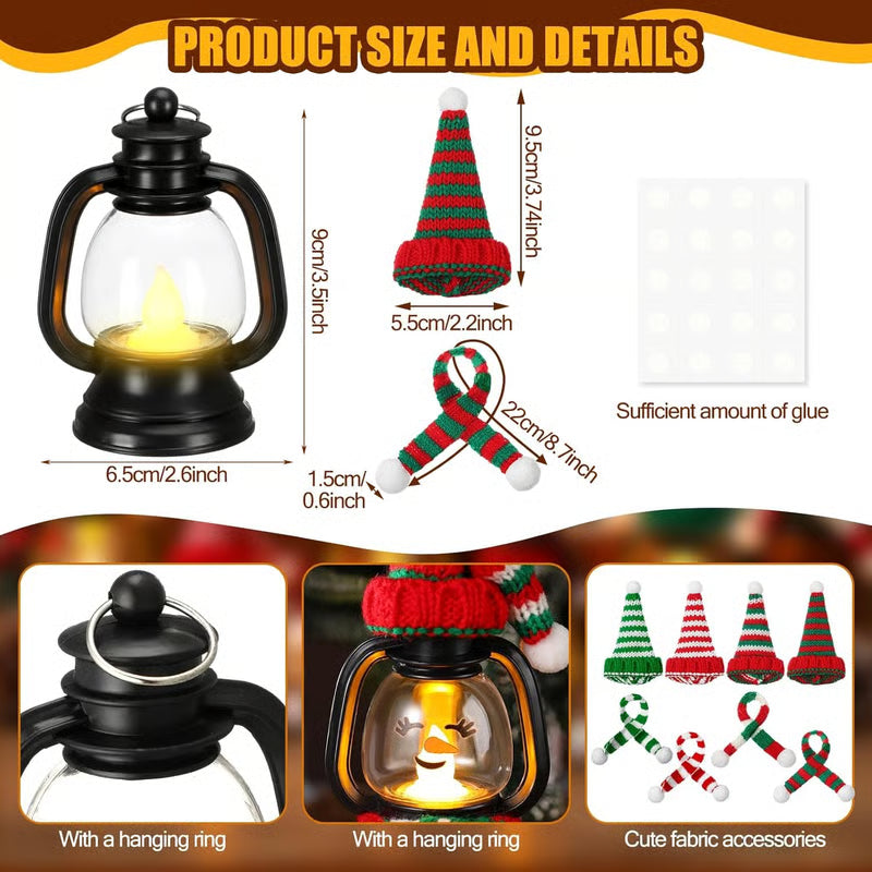 🎄Christmas Sale 50% OFF🎅🏻 -⛄ Snowman Lantern with Hats and Scarves