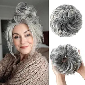 ⏳LAST DAY - BUY 1 GET 1 FREE + FREE GIFT!!🎁Messy Curly Hair Bun Scrunchie Extensions🎀