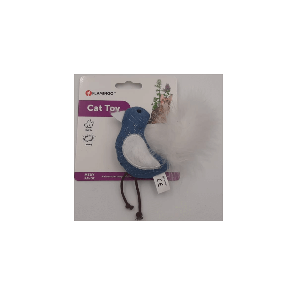 Flamingo Medy Cat Toy Bird Blue 17cm