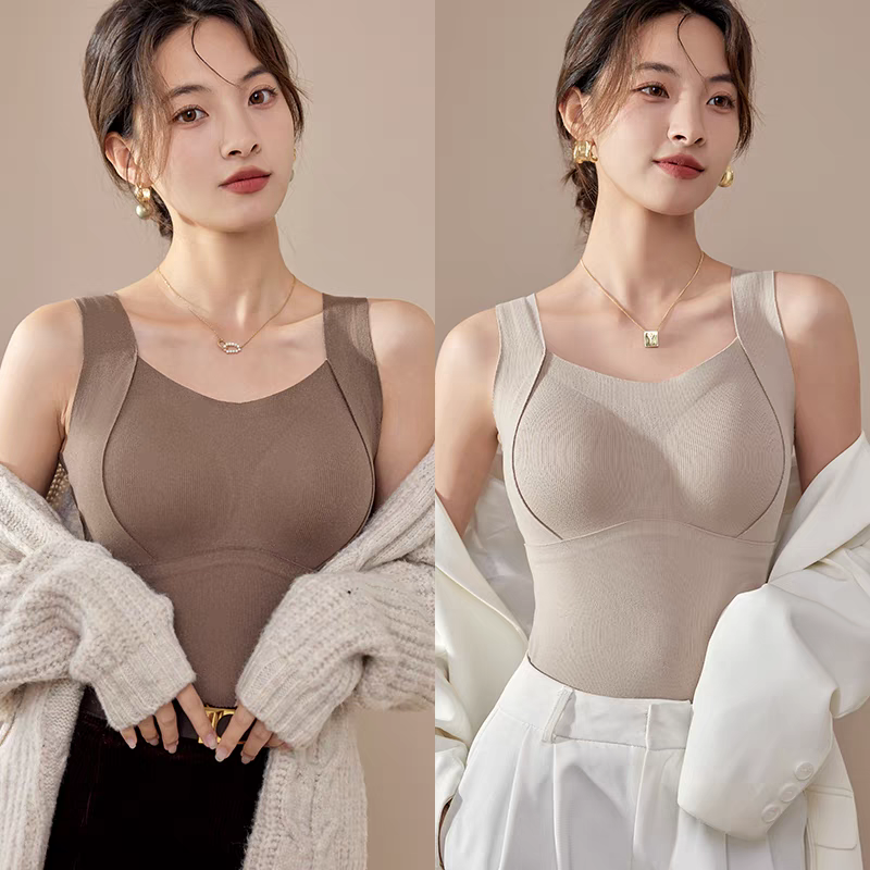 🏆Flash Sale⚡Almost Gone💥Thickened Warm Tank Top with Lined Bra