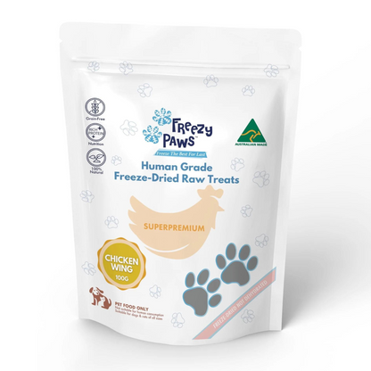Freezy Paws Freeze Dried Chicken Wing Pet Treats for Cats & Dogs