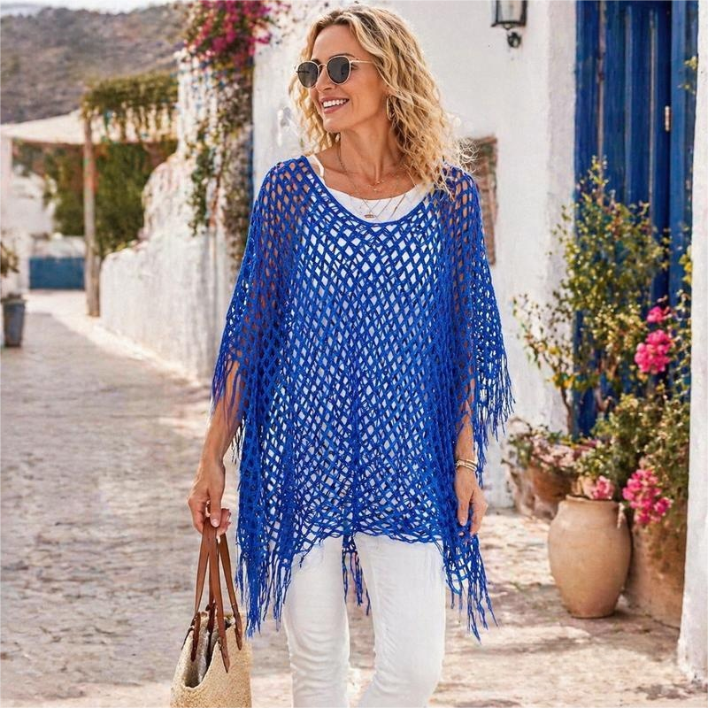 🏆 Last Day Special Price £9.99! 💐Summer Metallic Crochet Cover-Up – Lightweight, Flowy & Effortlessly Stylish summer outfit