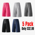 Casual Cotton Drawstring Sweat Shorts – Lightweight Summer Athletic Lounge Shorts with Pockets