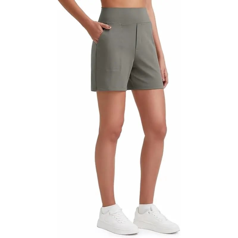 ⏳HOT SALE 70% OFF🔥 Women's High-Waist Bermuda Shorts with Pockets 🎯 | Running Yoga Casual Activewear 😎 | Buy 2 FREE Shipping – UK Stock! 🇬🇧