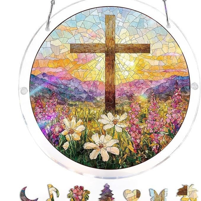🔥LAST DAY 70% OFF 🧩Acrylic 80 Pcs Puzzle✨Suncatcher Hanging Ornament