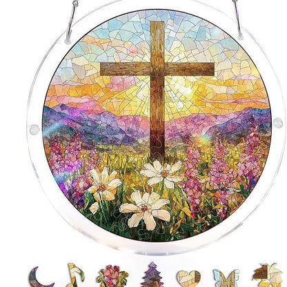 🔥LAST DAY 70% OFF 🧩Acrylic 80 Pcs Puzzle✨Suncatcher Hanging Ornament
