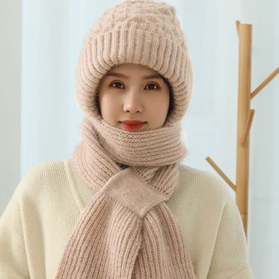 ❄️ Winter Hot Sale-50% OFF🎄Winter Versatile Knitted Hooded Scarf For Women