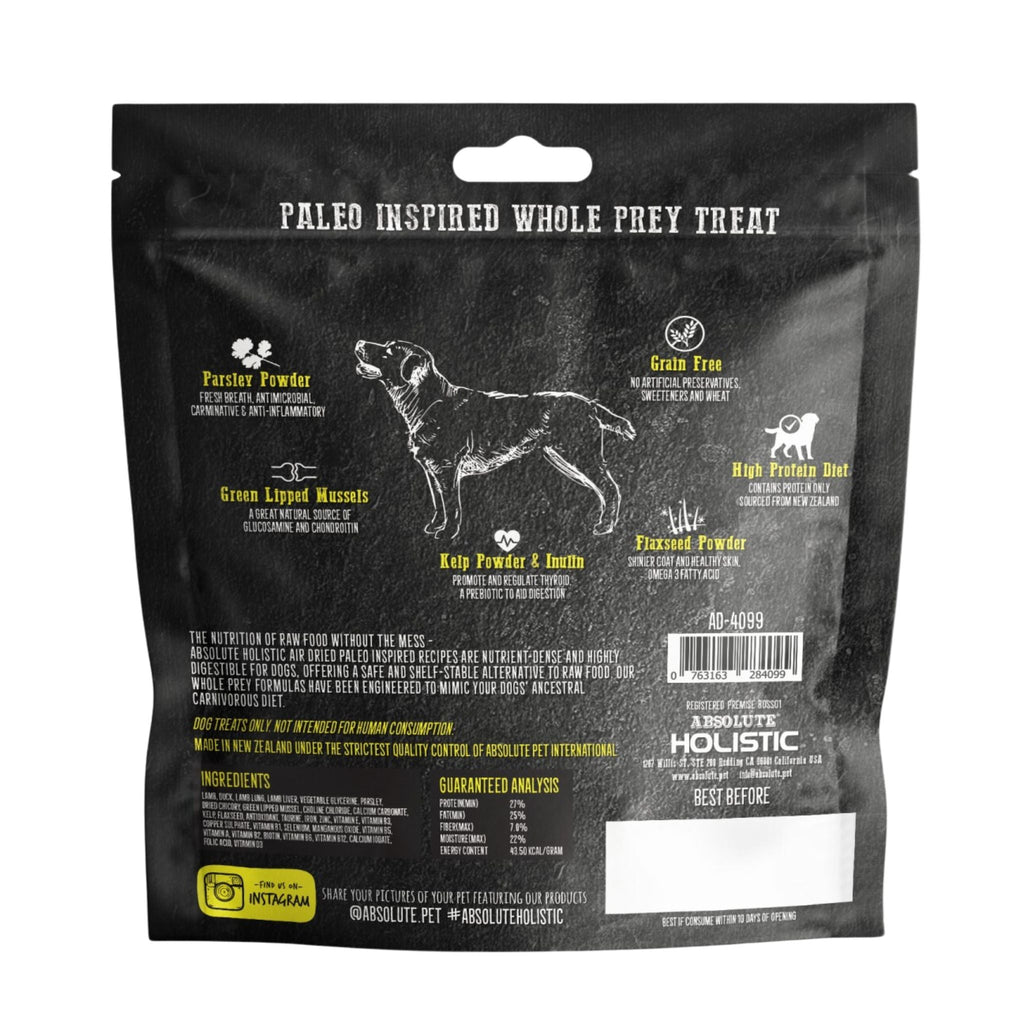 Absolute Holistic Air Dried Dog Treats Lamb Confit Lamb & Duck