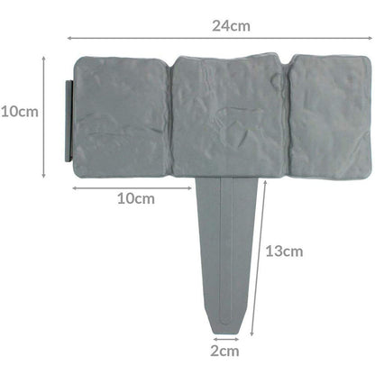 💞50K+ SOLD!🌿✨ Imitation Stone Garden Fence – Real stone look, no tools needed. Easy to install & expand. Perfect for plant beds, paths & lawn edges. A garden game-changer! 🏡♻️