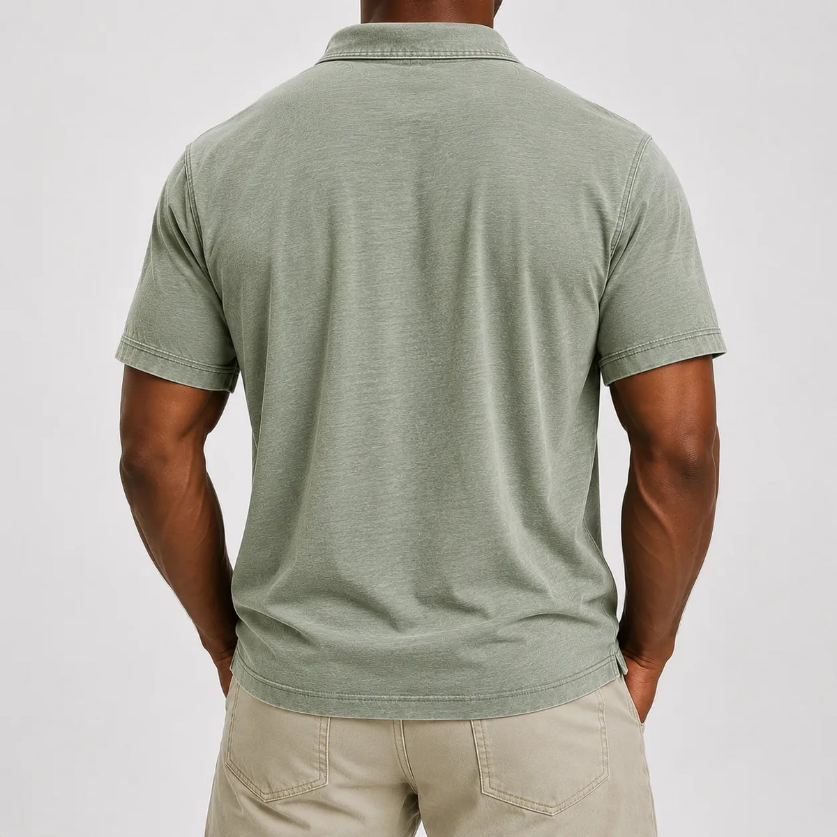 Limited Deal 8-Pack Men's Washed Cotton Blend Pocket Polo Shirts, Lightweight Breathable 3-Button Relaxed Fit