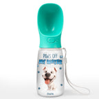 Paws Off My Water - Personalized Pet Water Bottle With Drinking Feeder