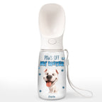 Paws Off My Water - Personalized Pet Water Bottle With Drinking Feeder