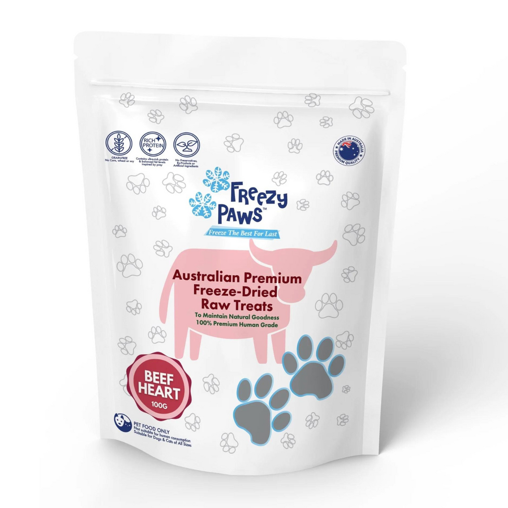 Freezy Paws Freeze Dried Beef Heart Pet Treats for Cats & Dogs