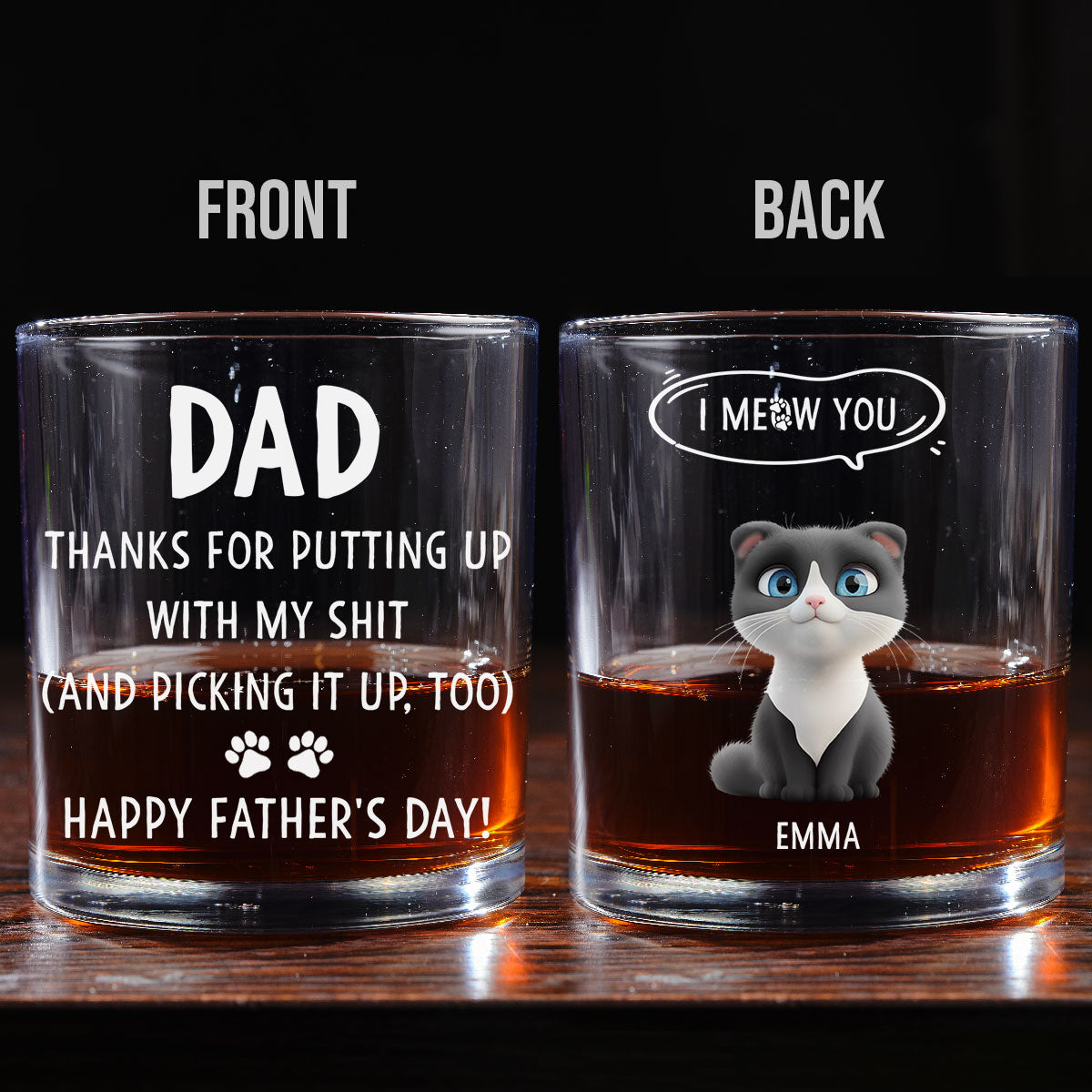 Still Your Furry Little Problem - Personalized Whiskey Glass